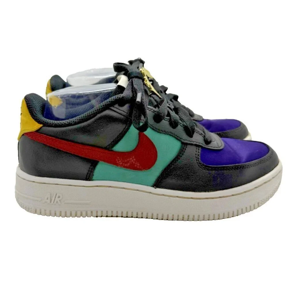 Nike Air Force 1 Shoes Youth Boys 5Y Black LV8 EMB Athletic Sneakers DN4178-001